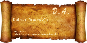Dobsa András névjegykártya