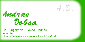 andras dobsa business card